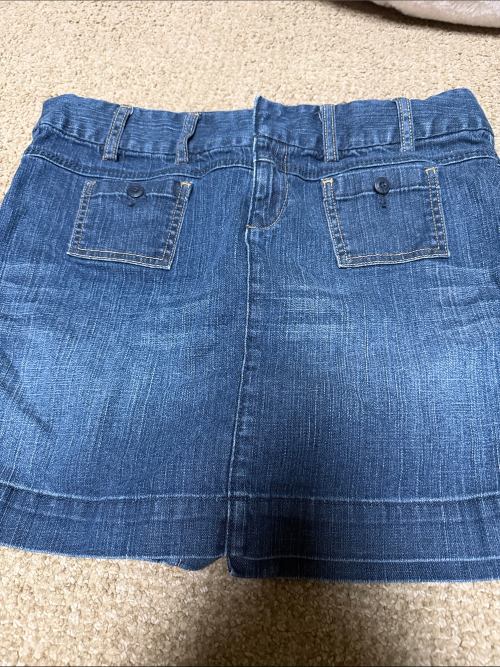 Tommy Hilfiger Navy Denim Skirt with front pockets 14
